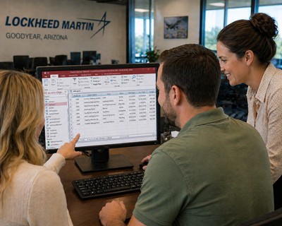 Microsoft Access database for Lockheed Martin in Goodyear, AZ