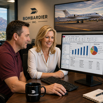 Microsoft Access database programmed by MS Access Solutions for Bombardier, Inc. in Scottsdale, AZ